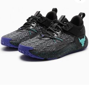 Under Armour Project Rock 6 'Black Neptune' 3026534-002 Mens Size 9.5 / Used